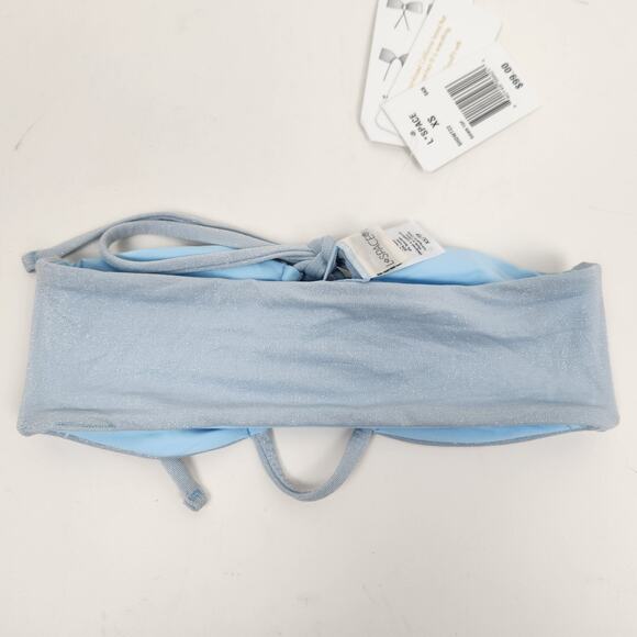 L*Space Shimmer Dawn Bikini Top in Sky Blue Convertible Size XS NWT - Picture 6 of 9